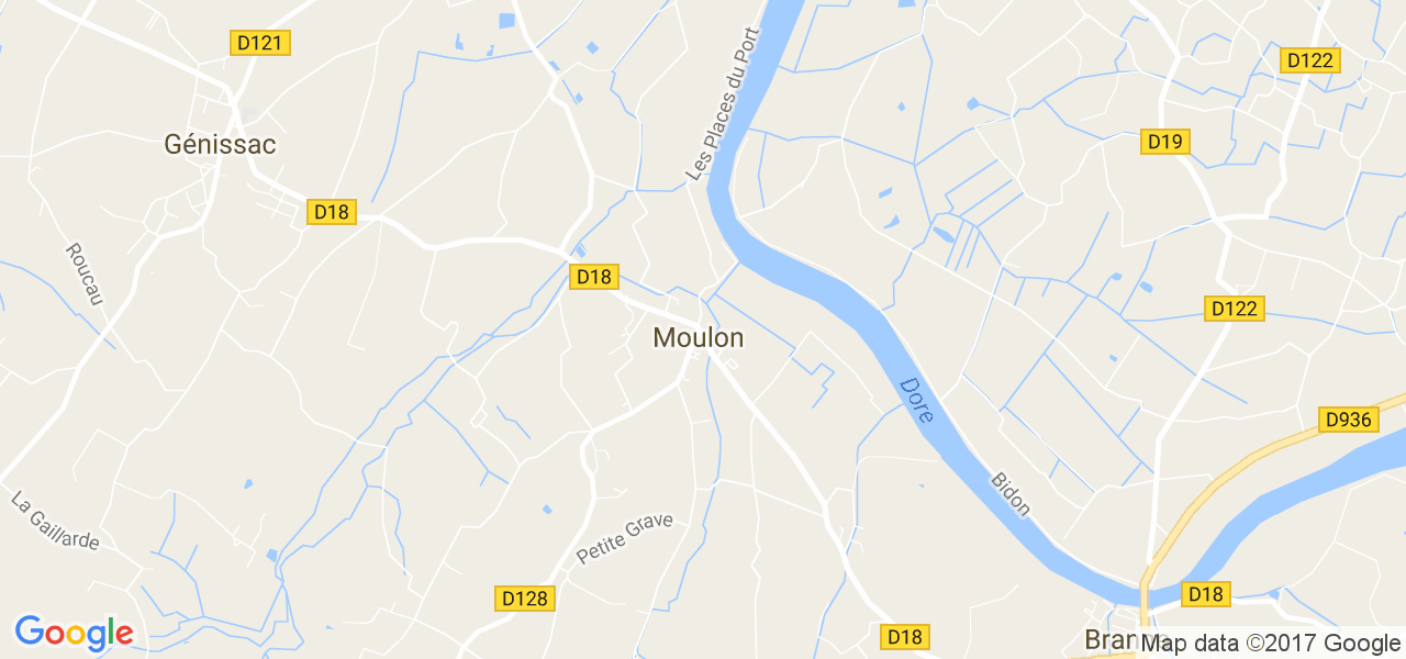 map de la ville de Moulon