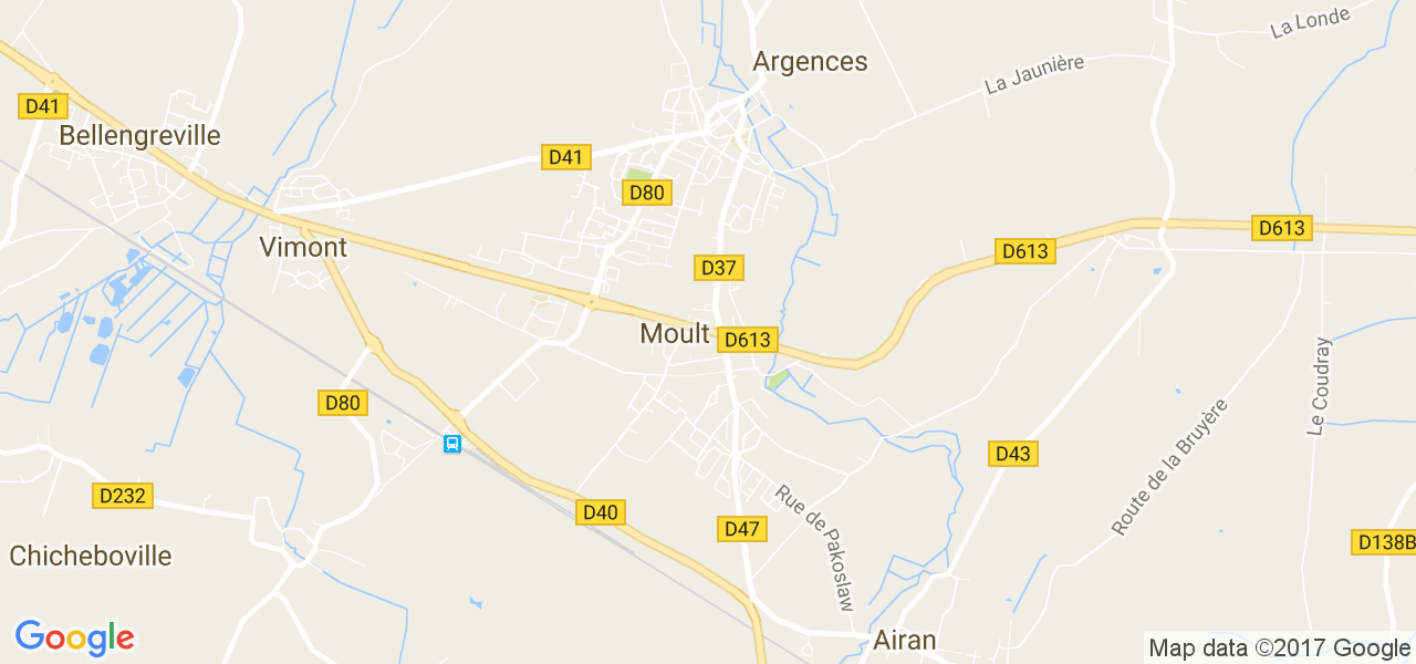 map de la ville de Moult