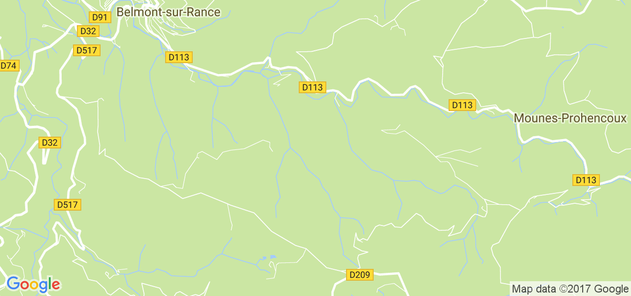 map de la ville de Mounes-Prohencoux