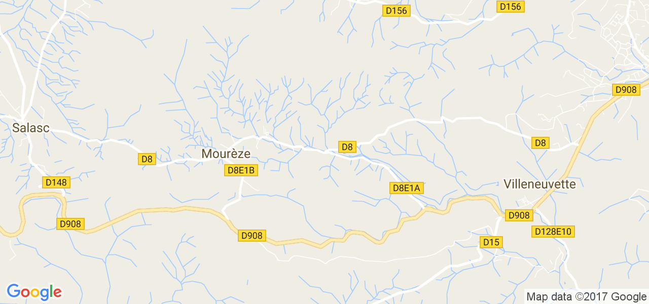 map de la ville de Mourèze