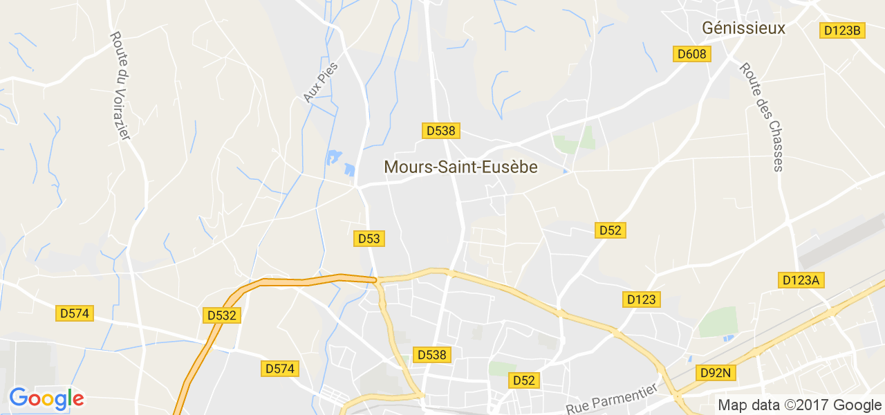 map de la ville de Mours-Saint-Eusèbe