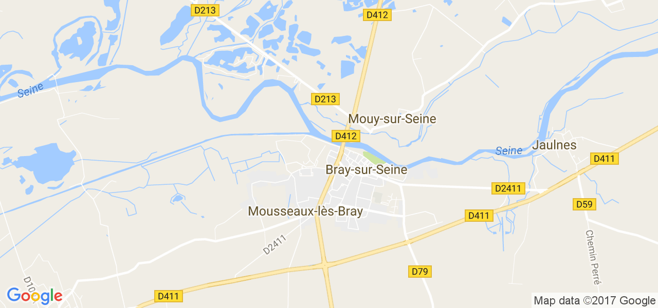 map de la ville de Mousseaux-lès-Bray