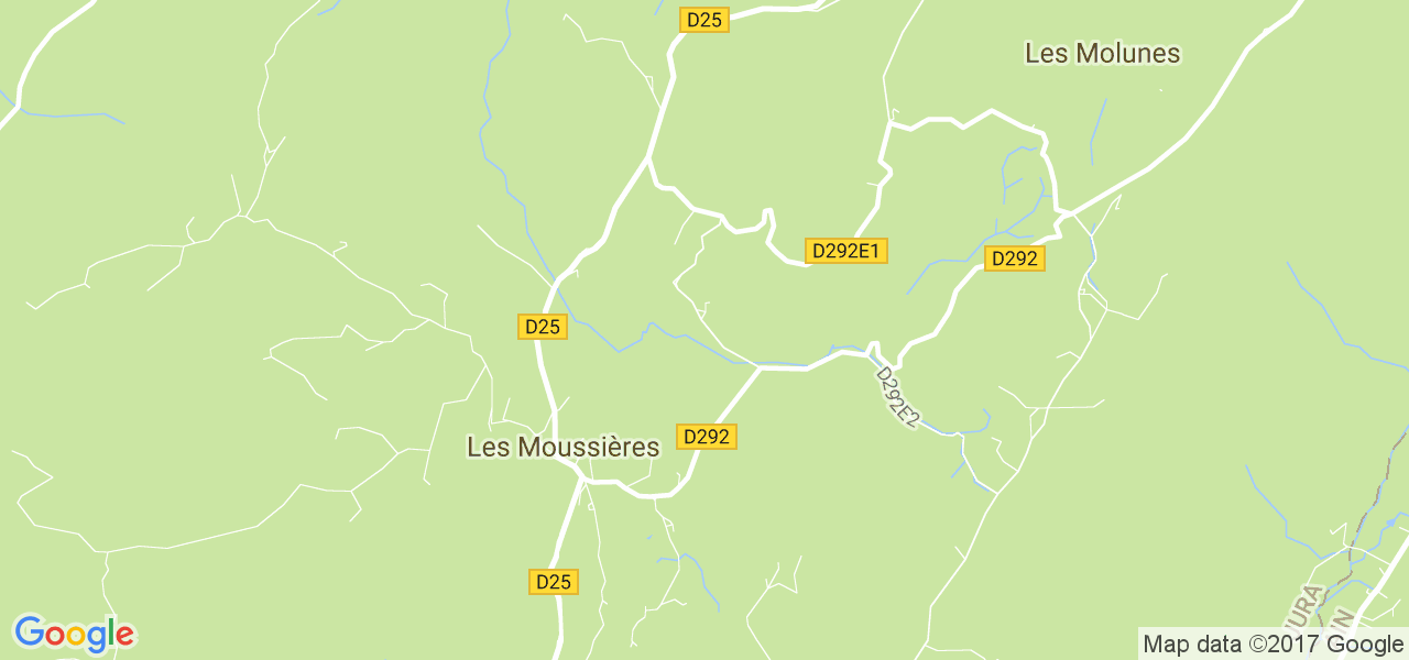 map de la ville de Moussières