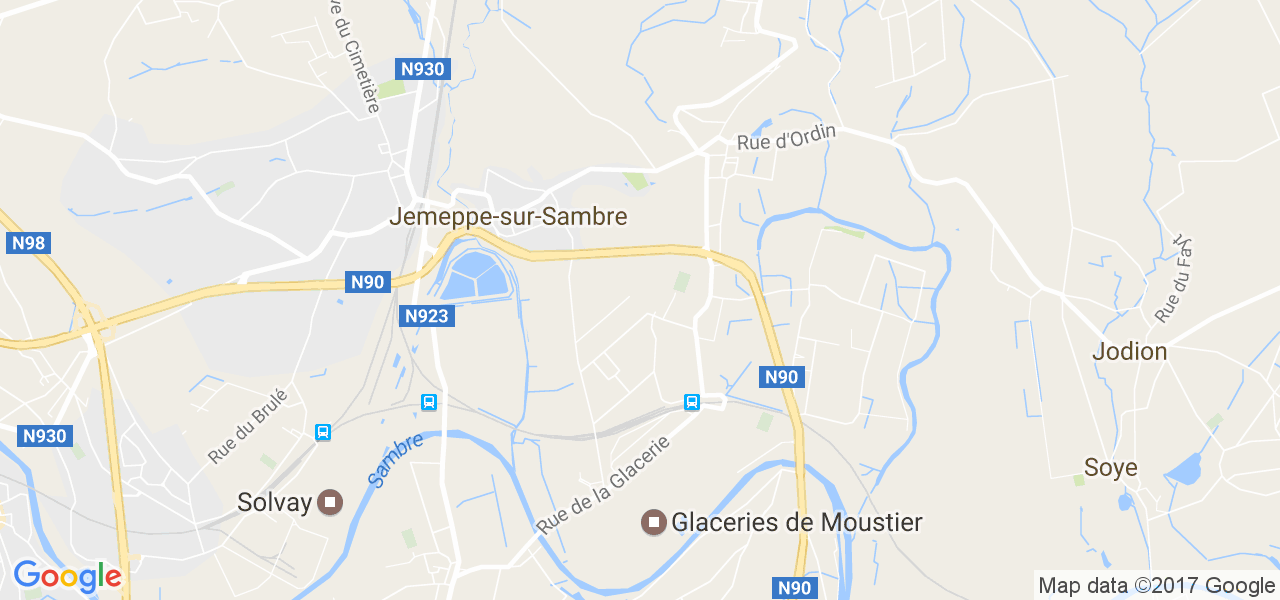 map de la ville de Moustier