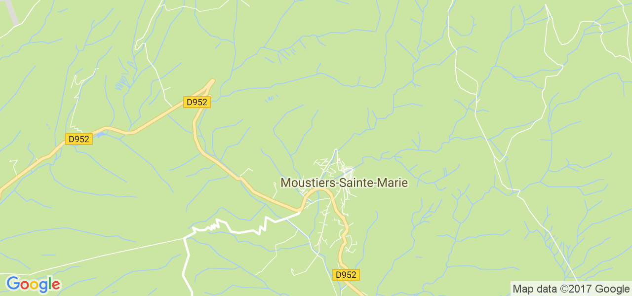 map de la ville de Moustiers-Sainte-Marie