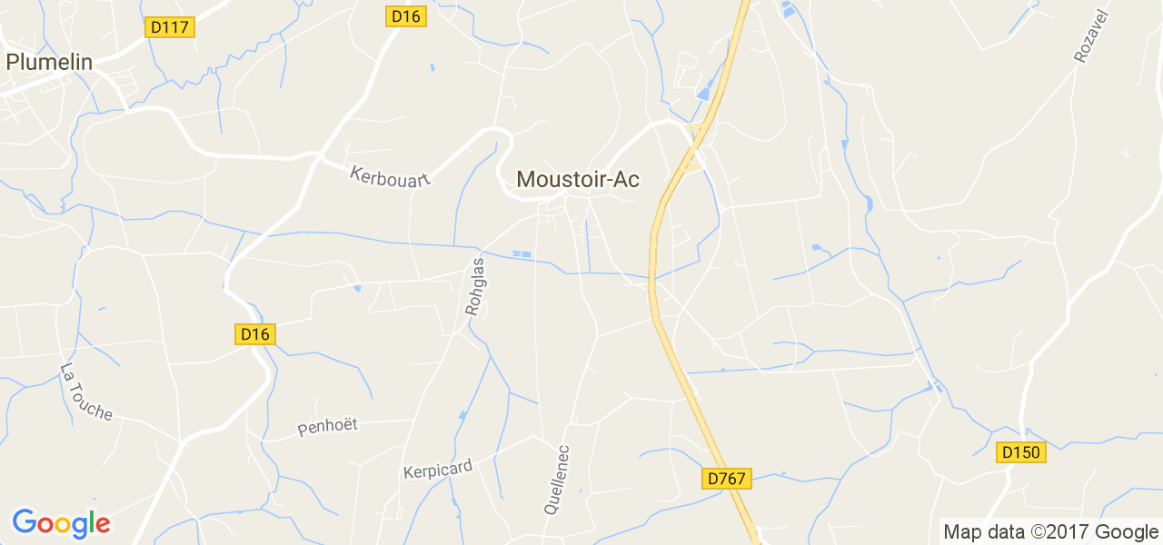 map de la ville de Moustoir-Ac