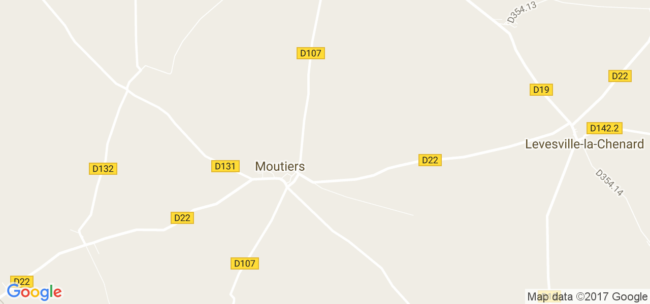 map de la ville de Moutiers