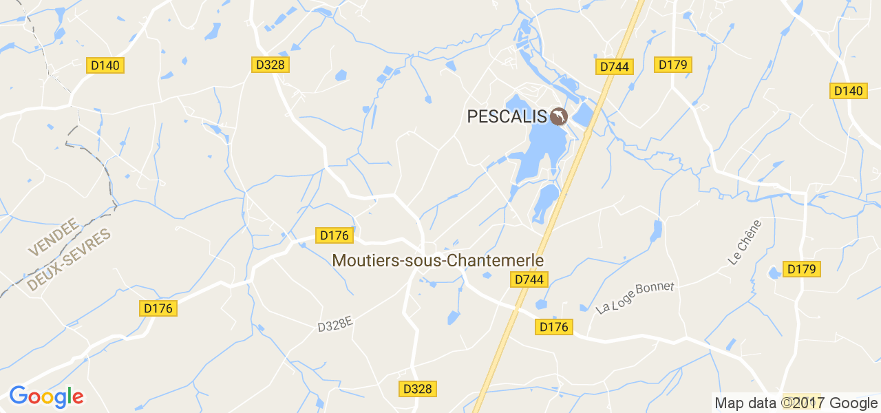 map de la ville de Moutiers-sous-Chantemerle