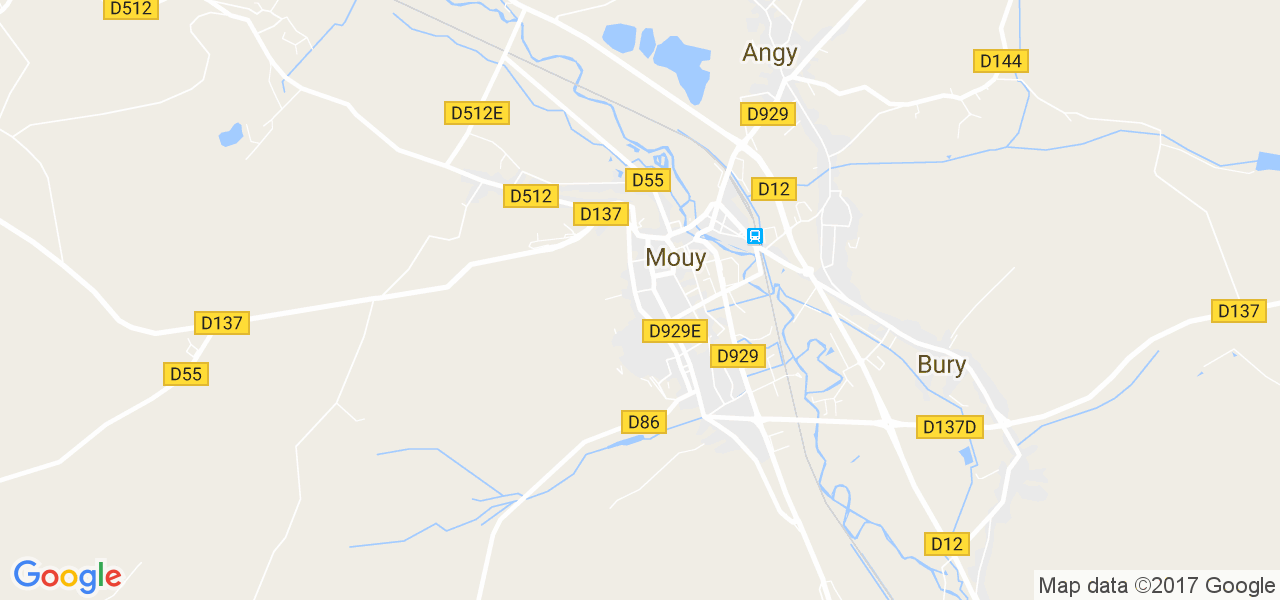 map de la ville de Mouy