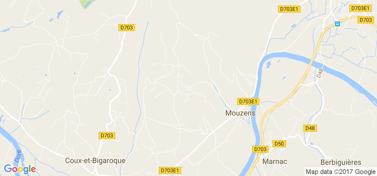 map de la ville de Mouzens