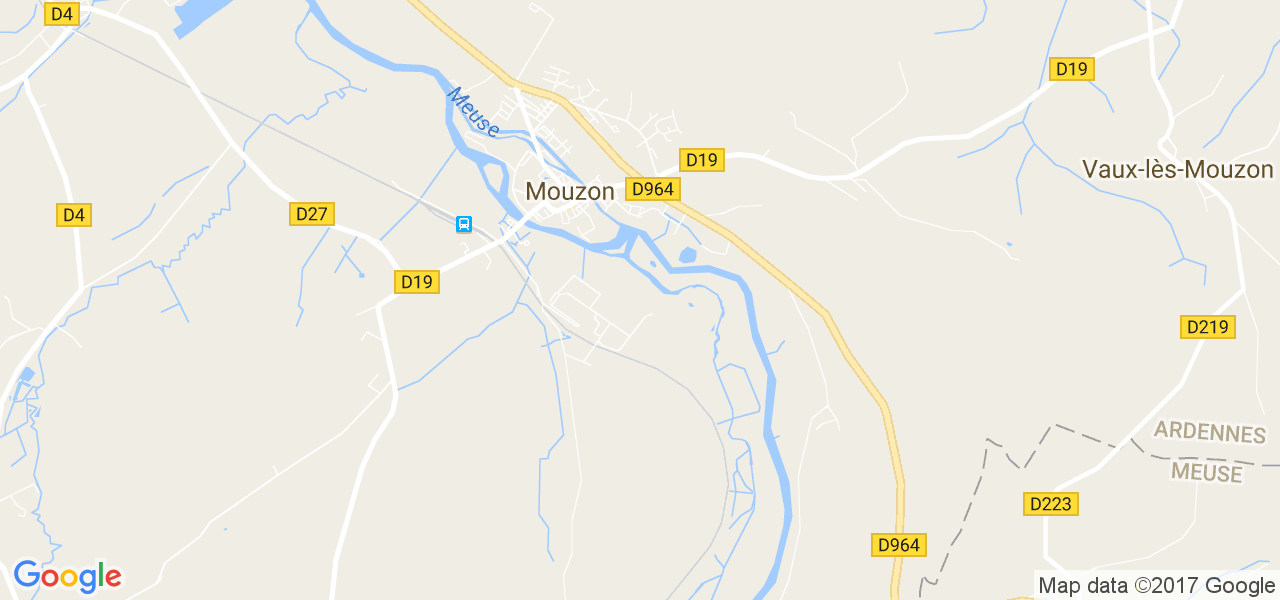 map de la ville de Mouzon