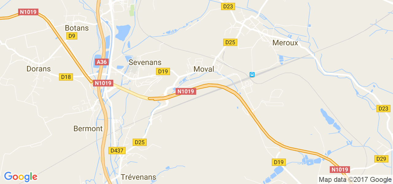 map de la ville de Moval