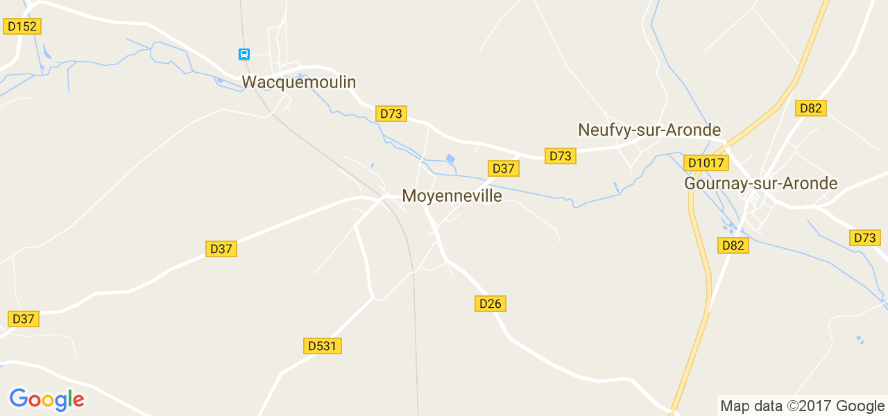 map de la ville de Moyenneville