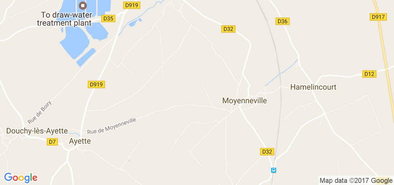 map de la ville de Moyenneville