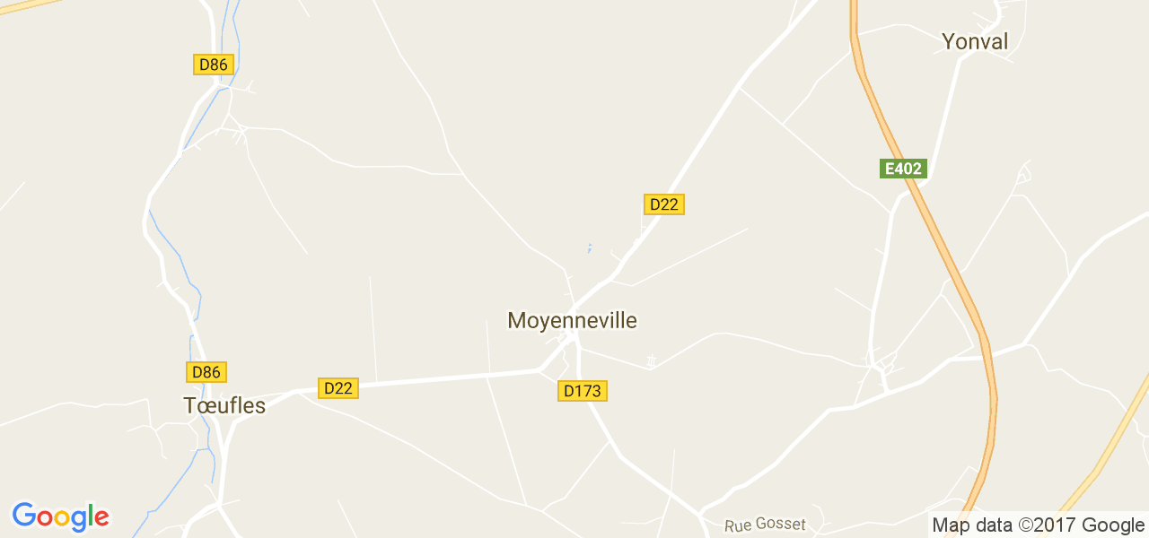 map de la ville de Moyenneville