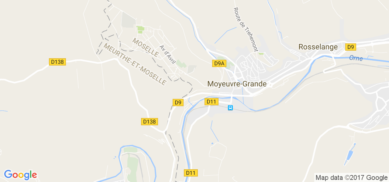 map de la ville de Moyeuvre-Grande