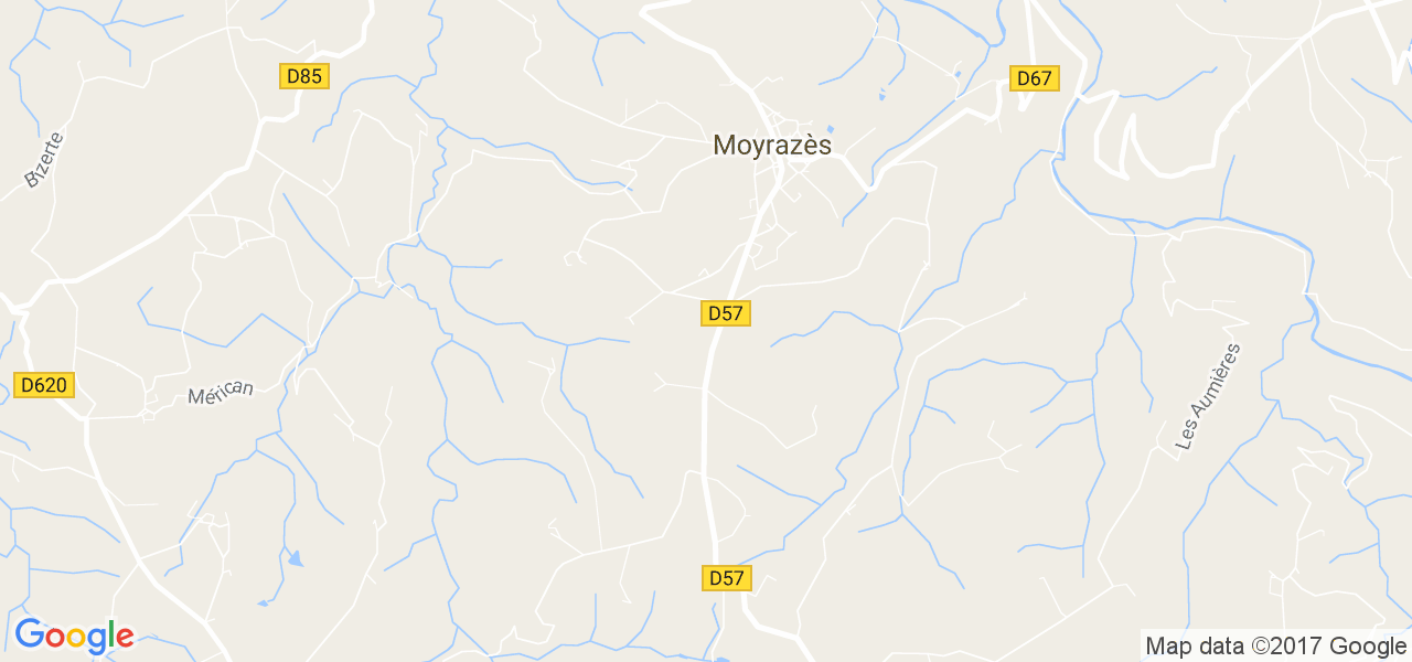 map de la ville de Moyrazès