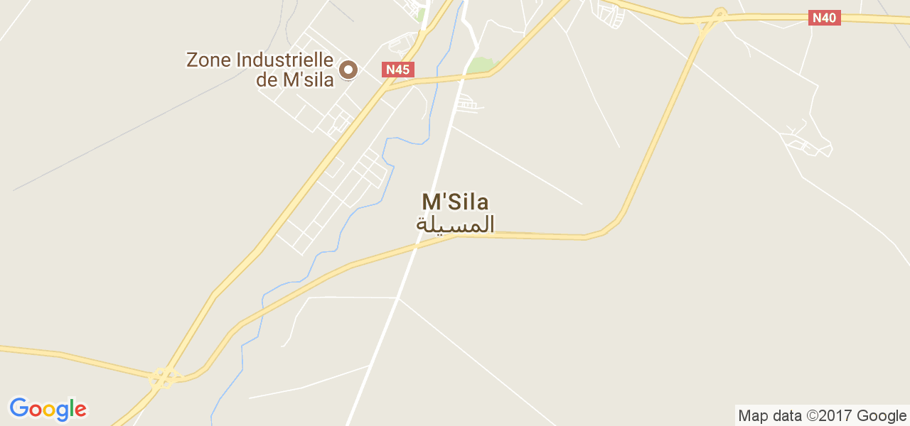 map de la ville de M'Sila