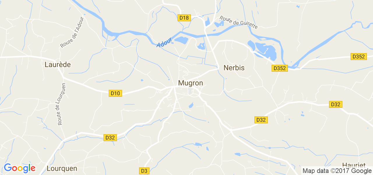 map de la ville de Mugron