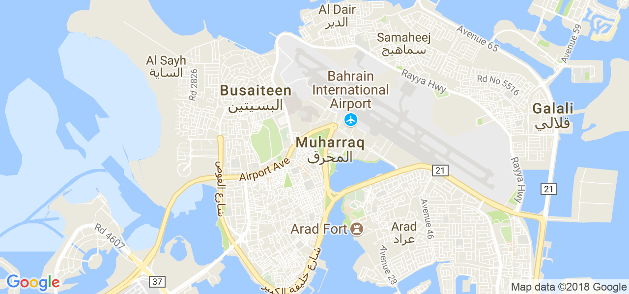 map of the city of Muharraq