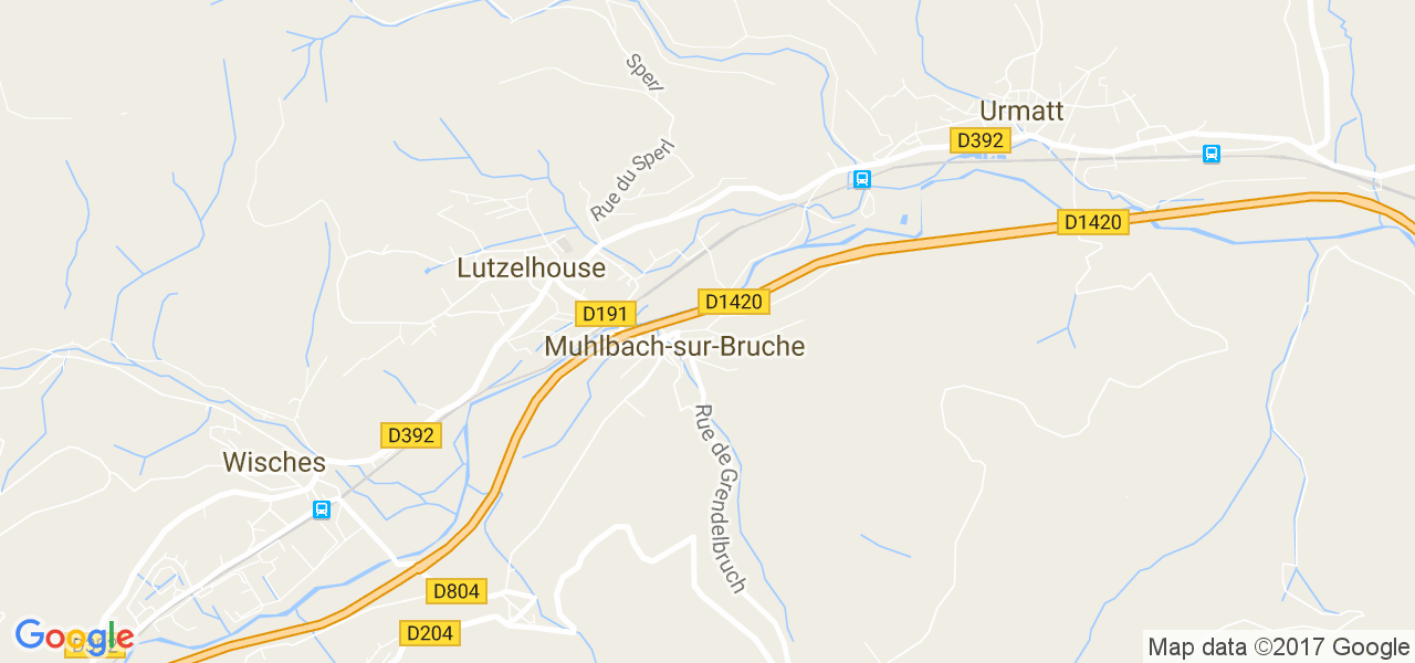 map de la ville de Muhlbach-sur-Bruche