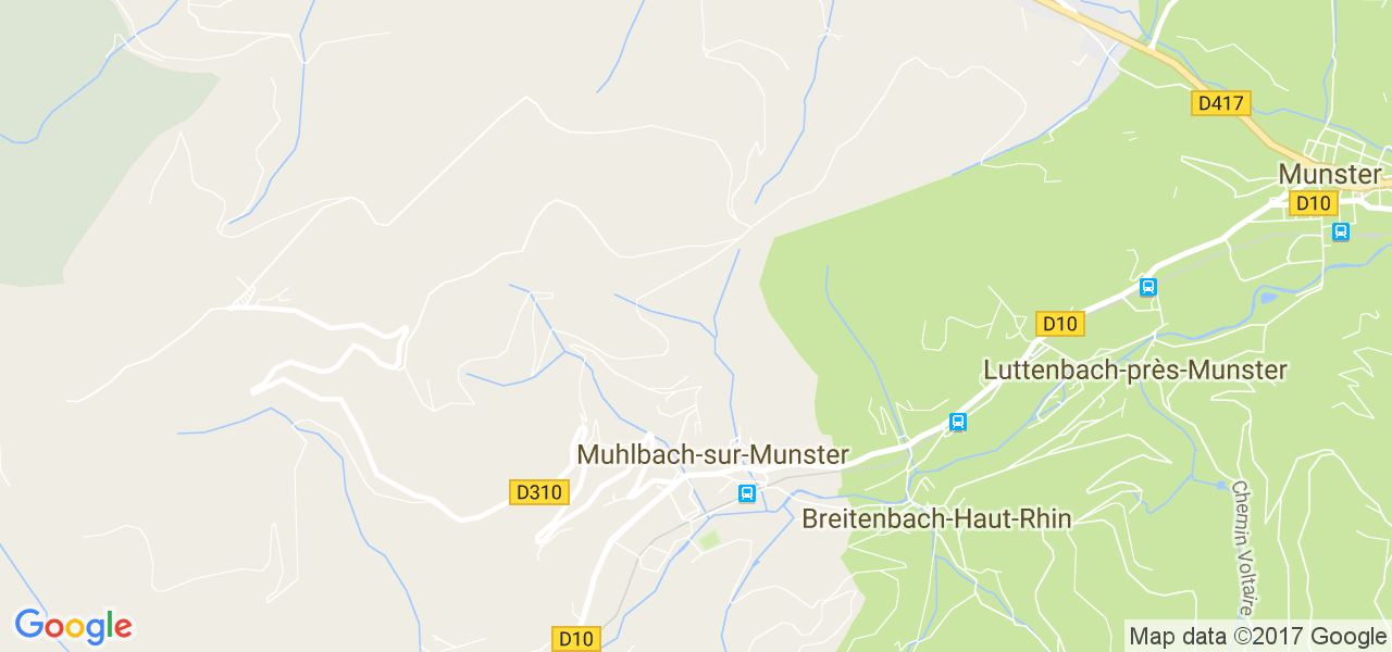 map de la ville de Muhlbach-sur-Munster