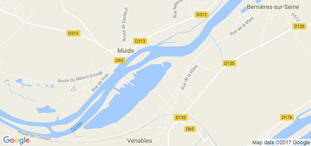 map de la ville de Muids