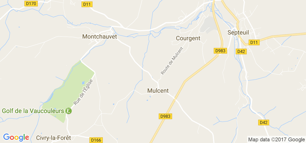 map de la ville de Mulcent