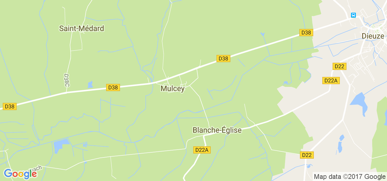 map de la ville de Mulcey