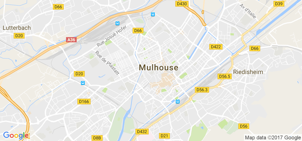 map de la ville de Mulhouse