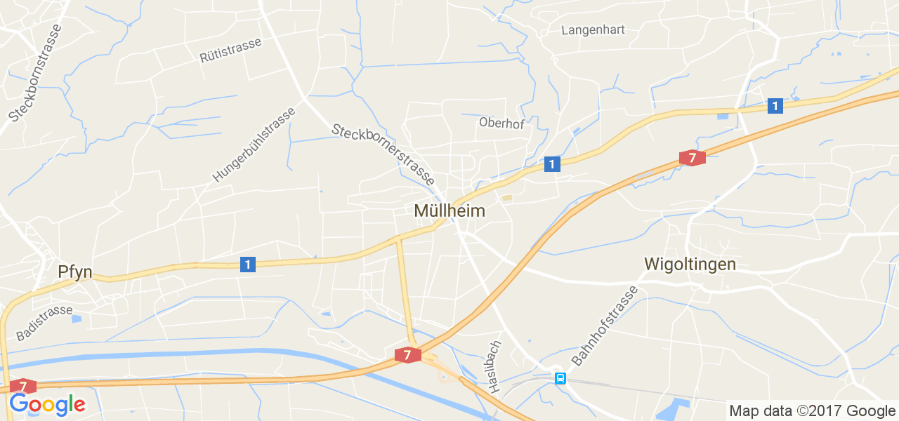 map de la ville de Müllheim