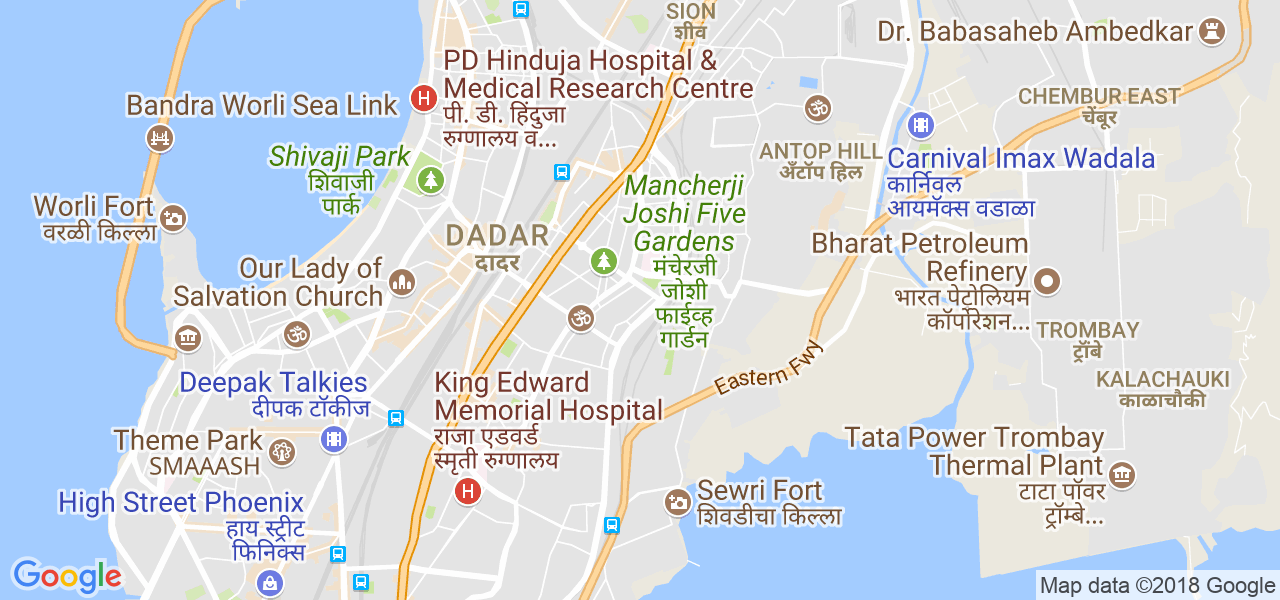 map de la ville de Mumbai