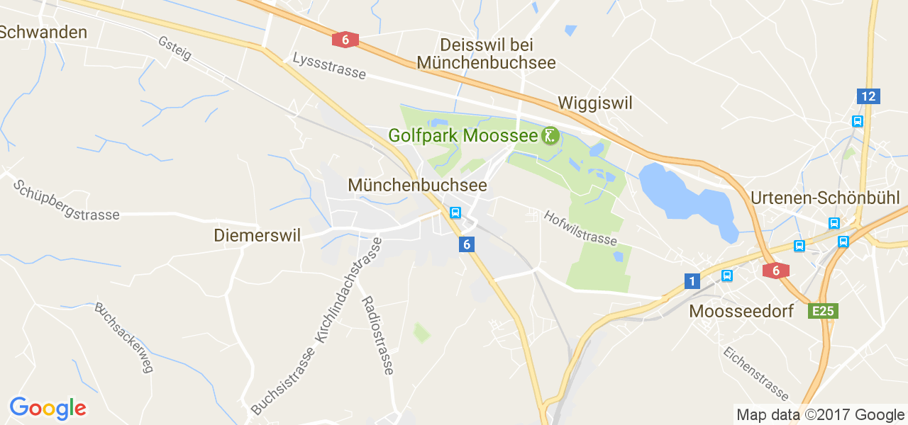 map de la ville de Münchenbuchsee