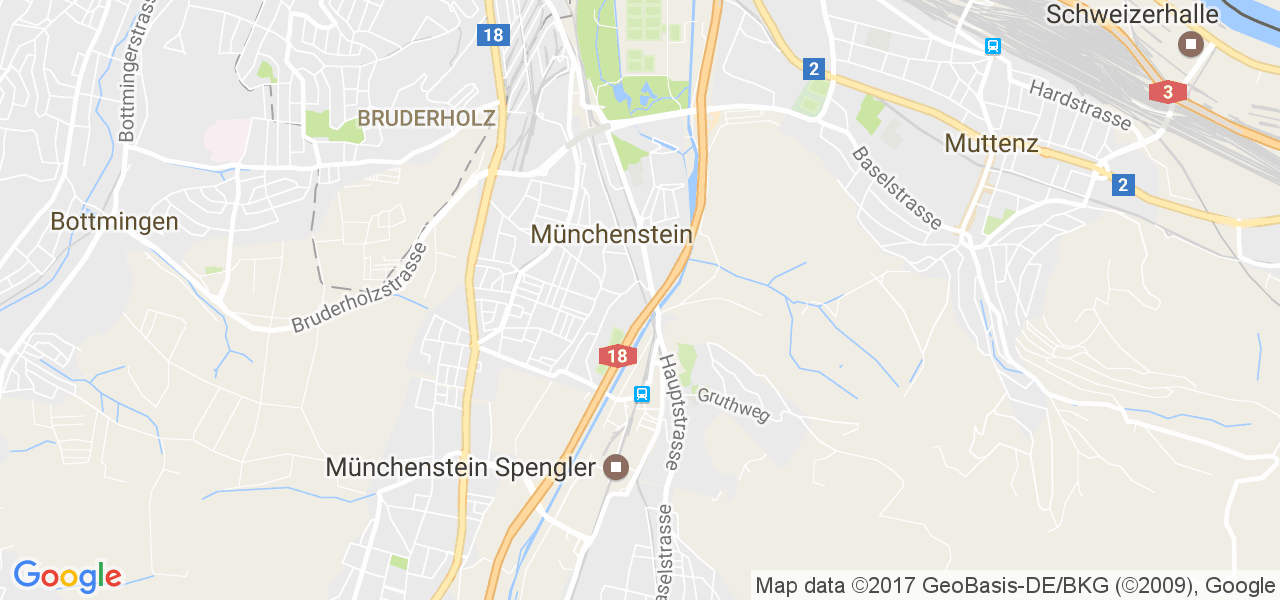 map de la ville de Münchenstein