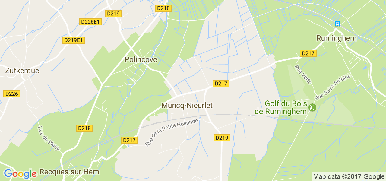 map de la ville de Muncq-Nieurlet