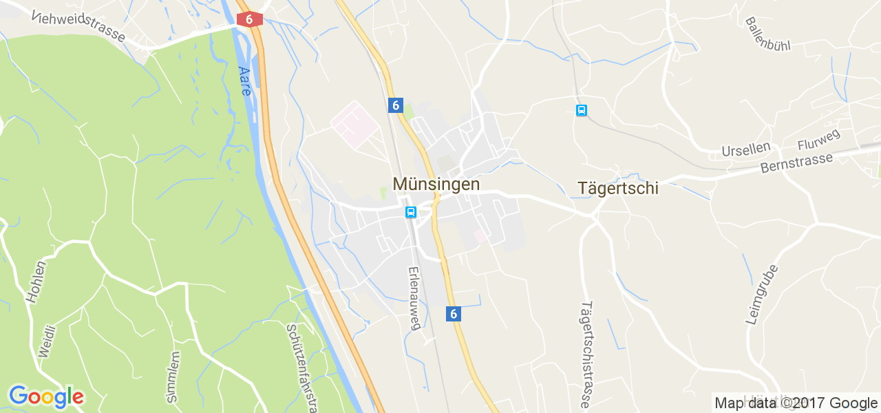 map de la ville de Münsingen
