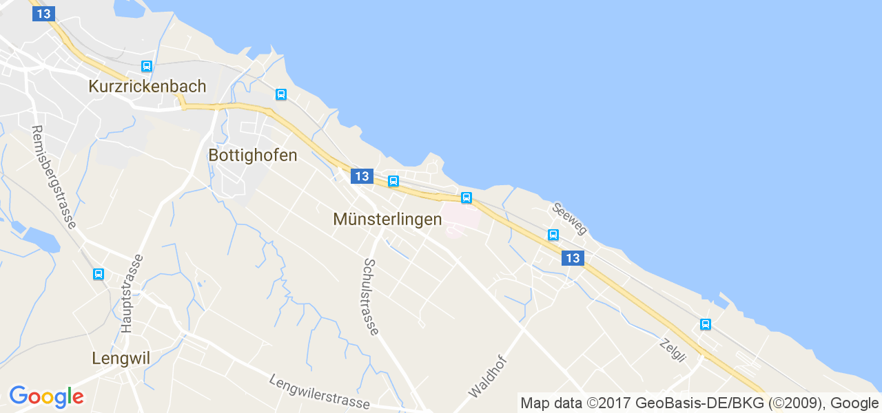 map de la ville de Münsterlingen