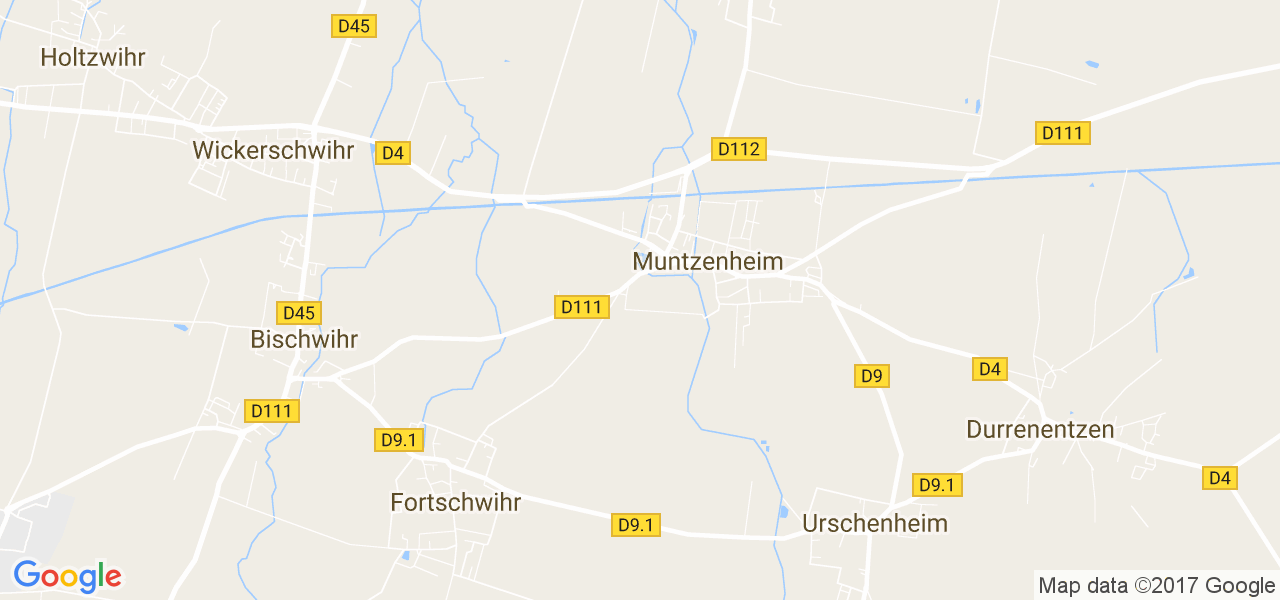 map de la ville de Muntzenheim