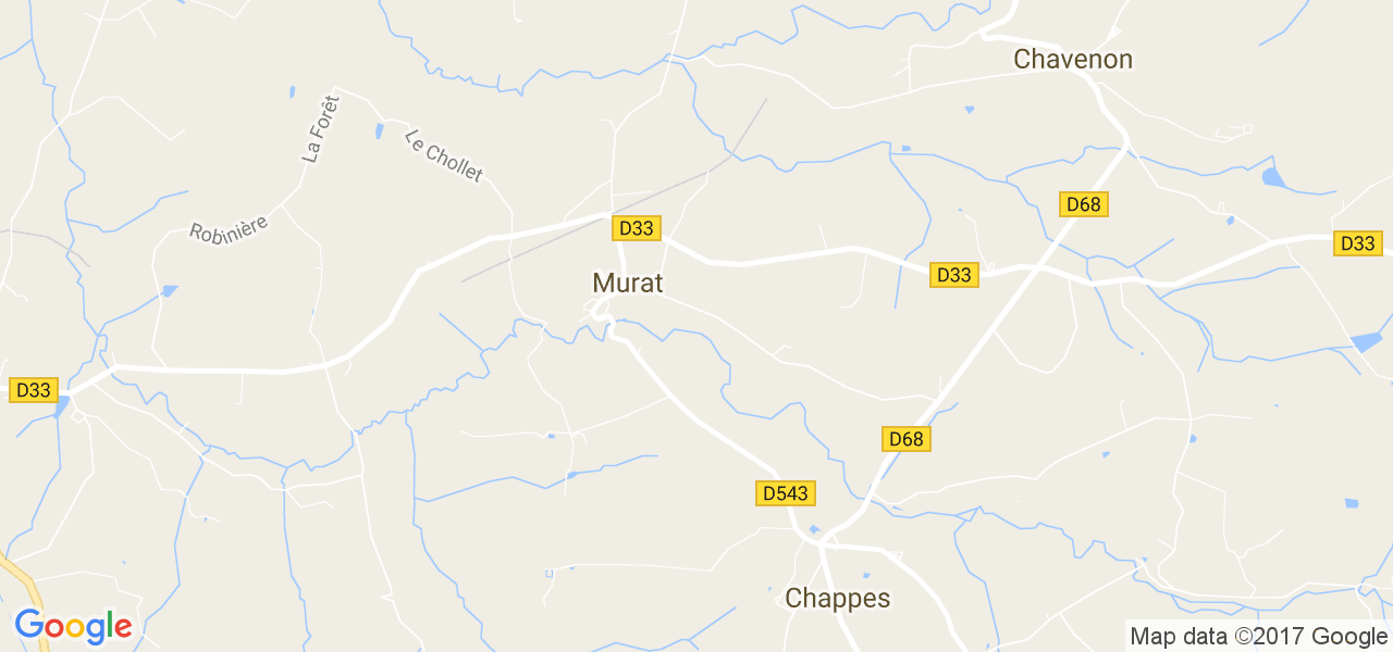 map de la ville de Murat