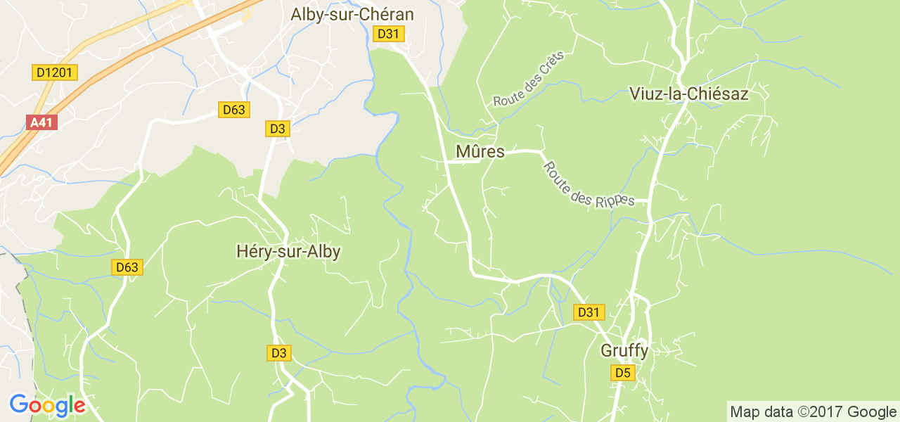 map de la ville de Mûres