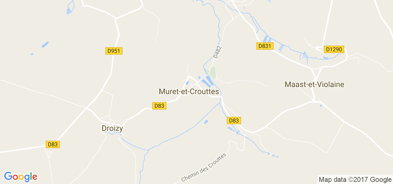 map de la ville de Muret-et-Crouttes