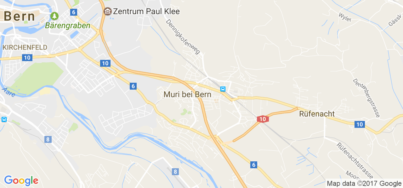 map de la ville de Muri bei Bern