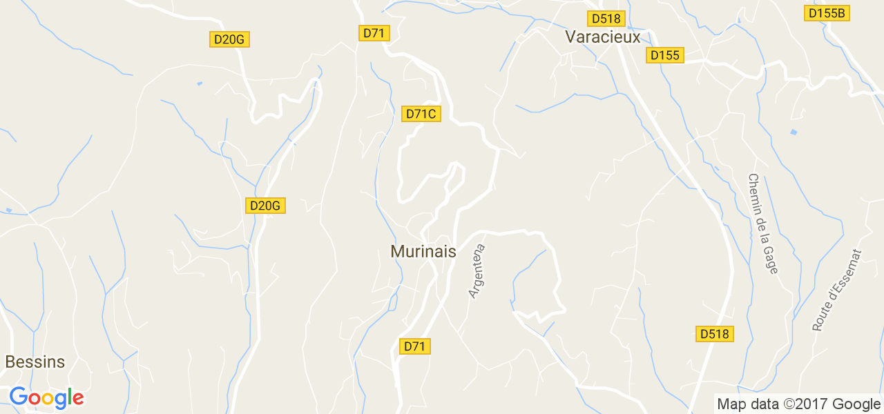 map de la ville de Murinais