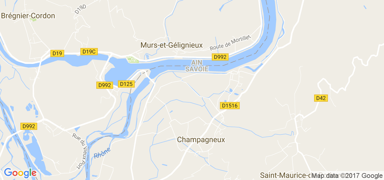map de la ville de Murs-et-Gélignieux
