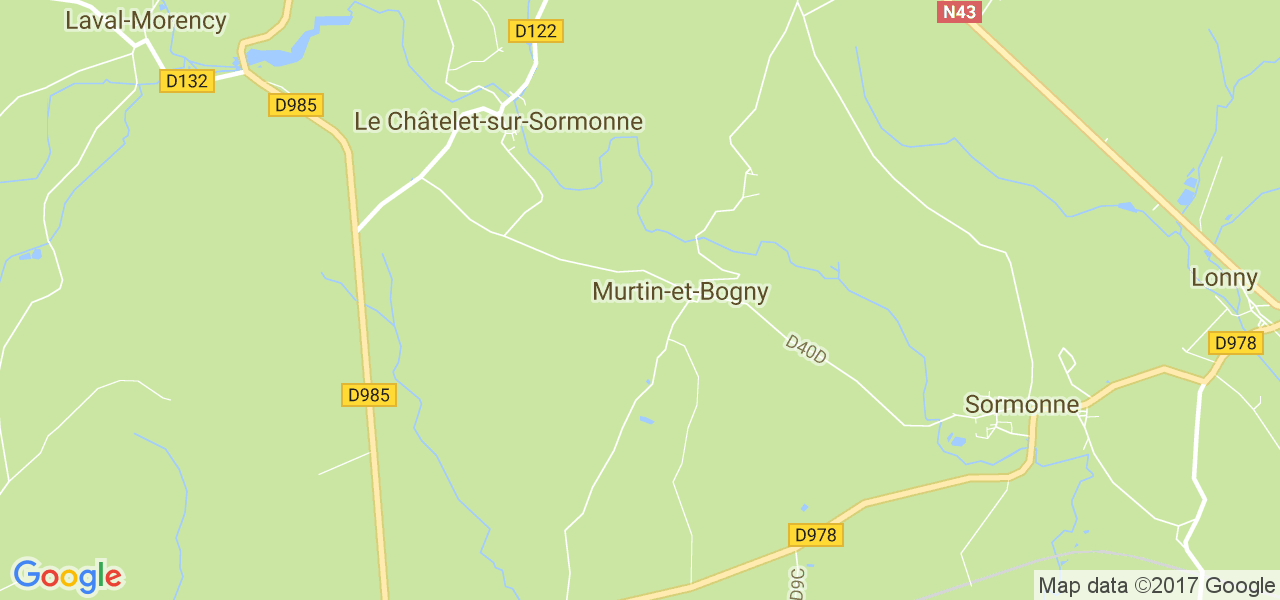 map de la ville de Murtin-et-Bogny