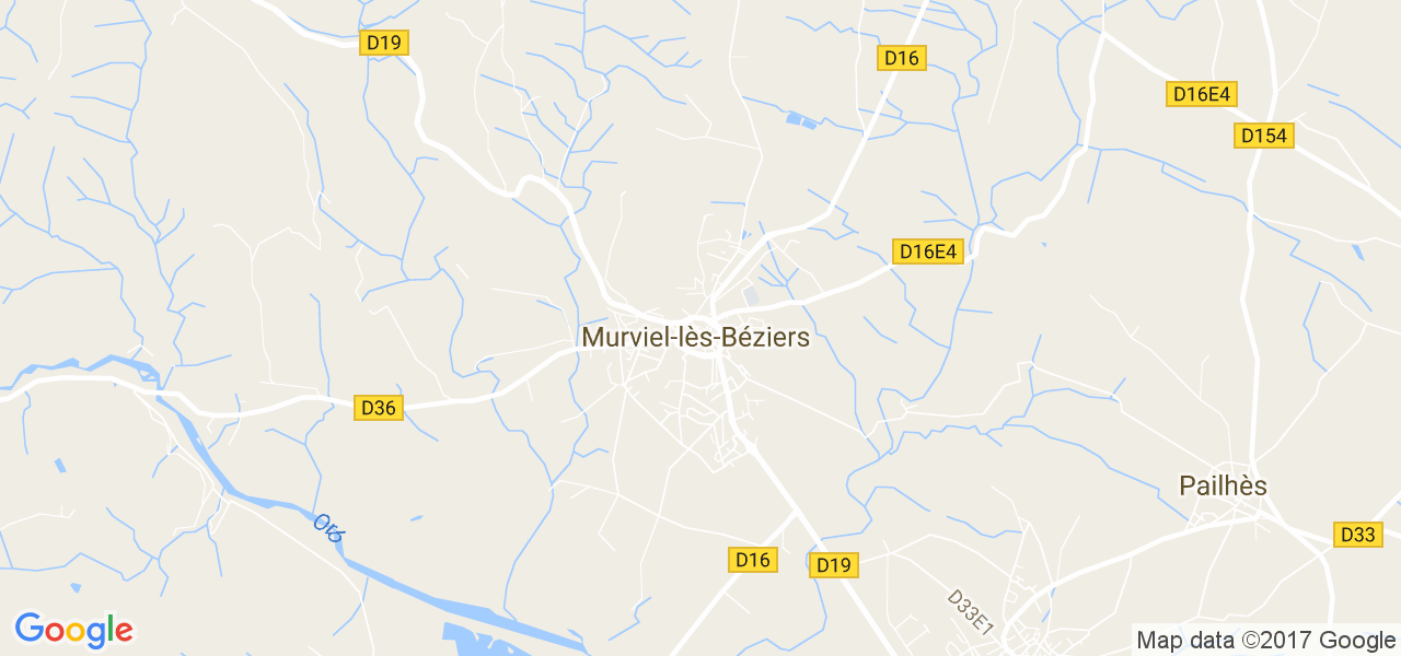 map de la ville de Murviel-lès-Béziers