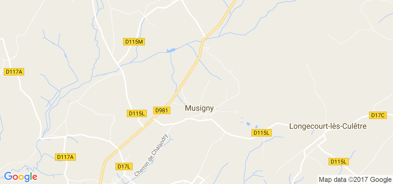 map de la ville de Musigny