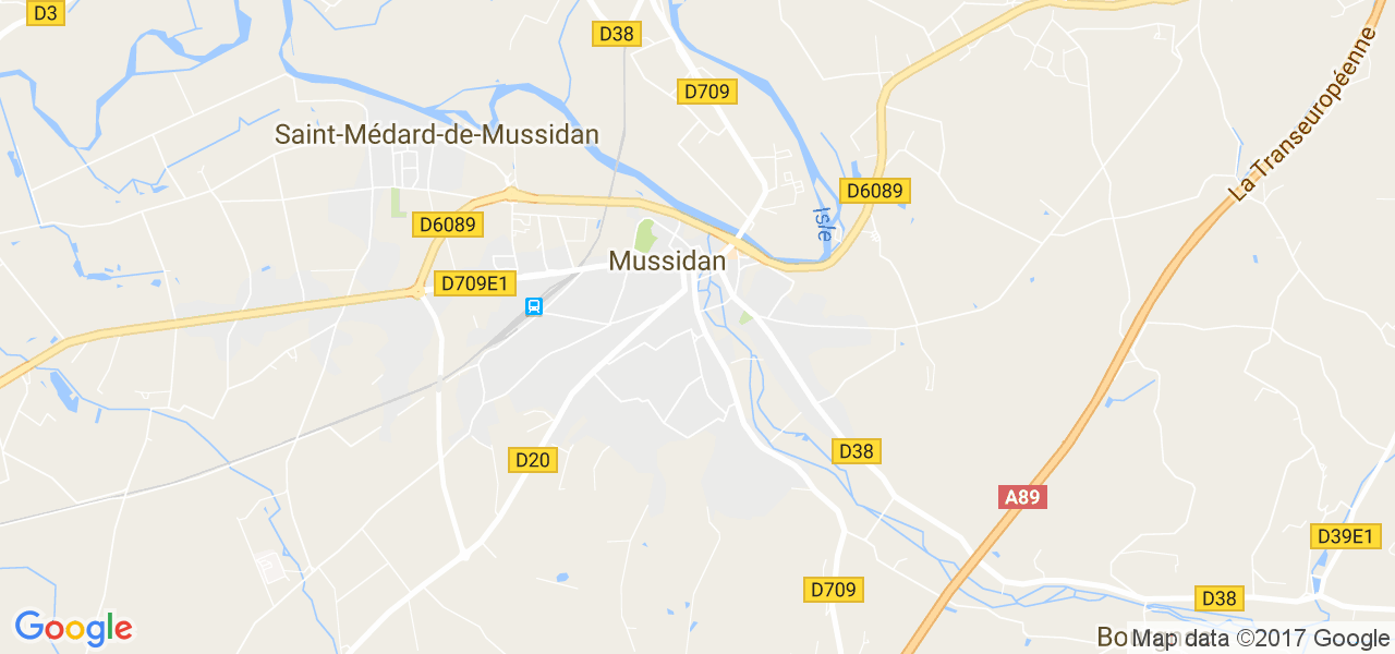 map de la ville de Mussidan