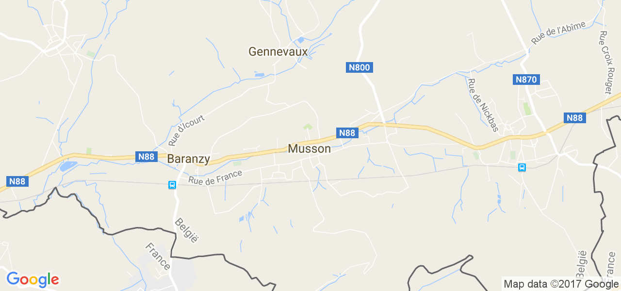 map de la ville de Musson