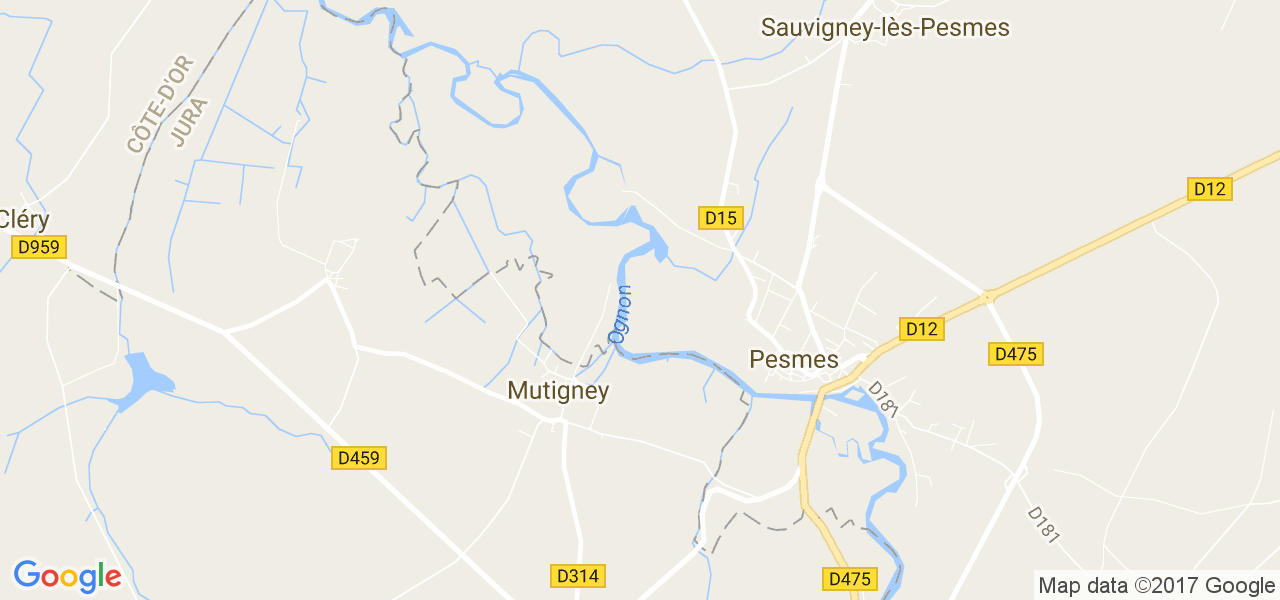 map de la ville de Mutigney